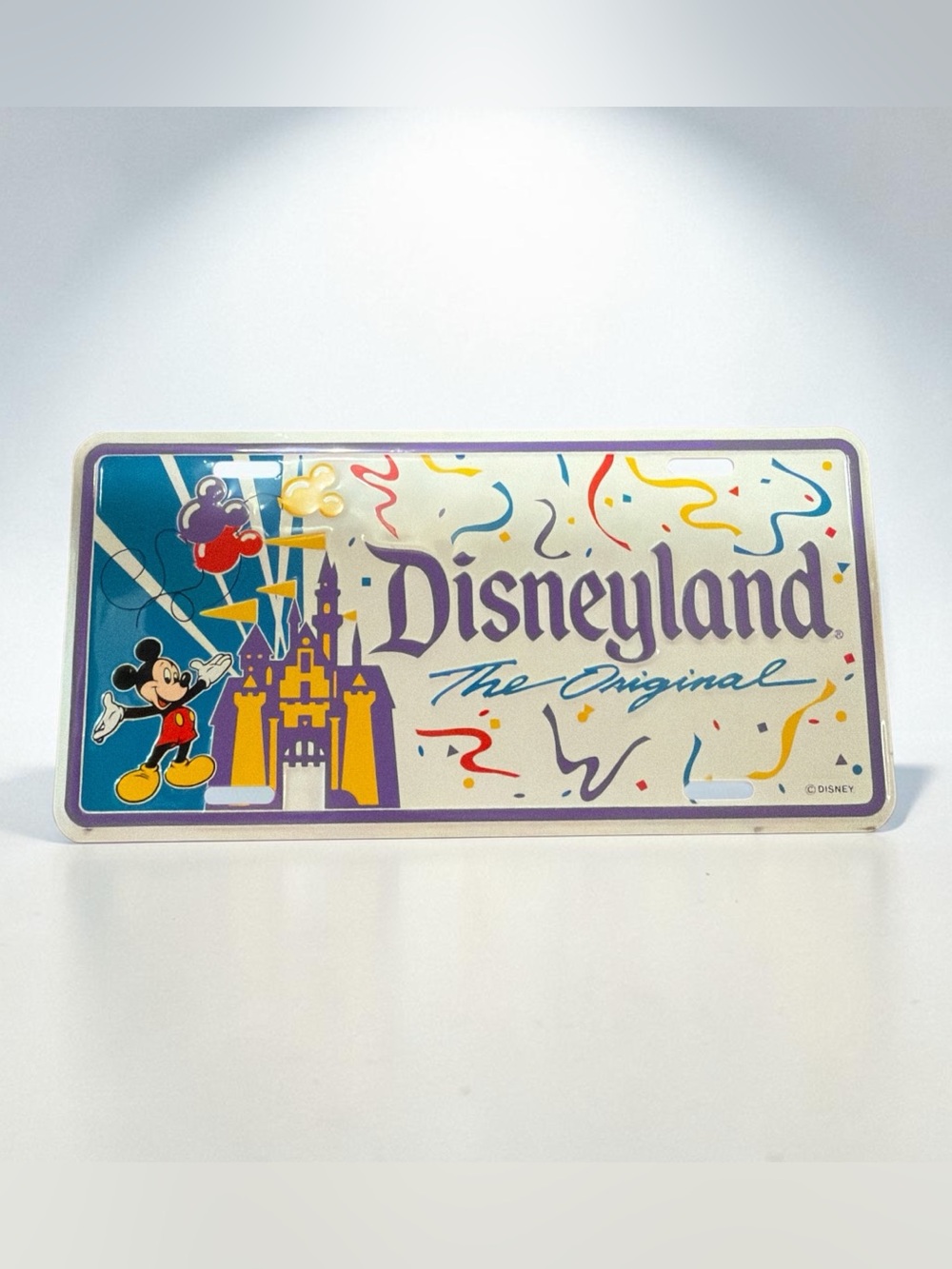 Disneyland The Original Booster License Plate Mickey Mouse Florida Disney